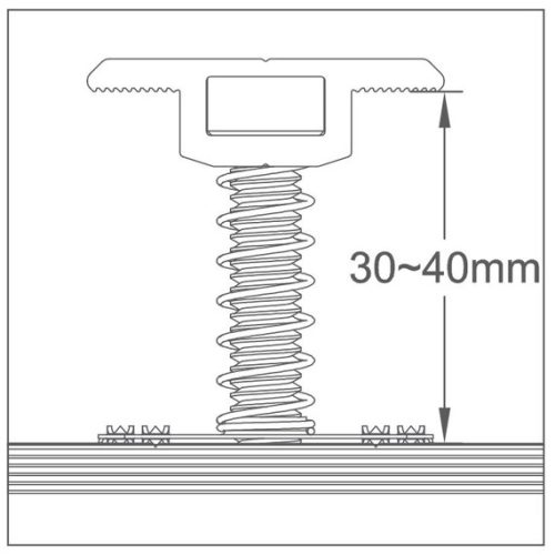 Enerack EIC, univezális középső clamp (földelőtüskével) 30-40 mm