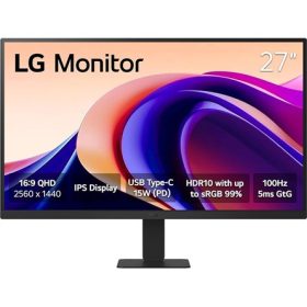   LG 27U631A-B 27" IPS LED monitor fekete 100Hz (USB-C: 15W)