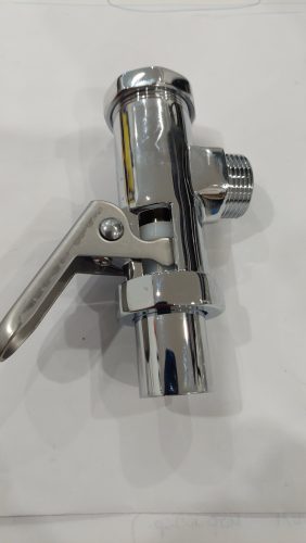 Toilet flush valve with push button
