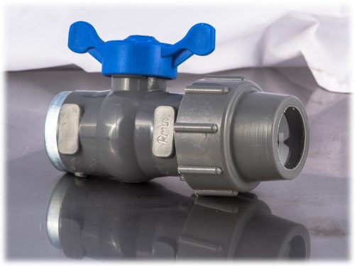 Plastic ball valve 3/4" B-GY