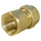 Vágógyűrűs napkollektor réz csatlakozó fitting 22 mm-es rézcső végére, a másik vége 3/4" belső 